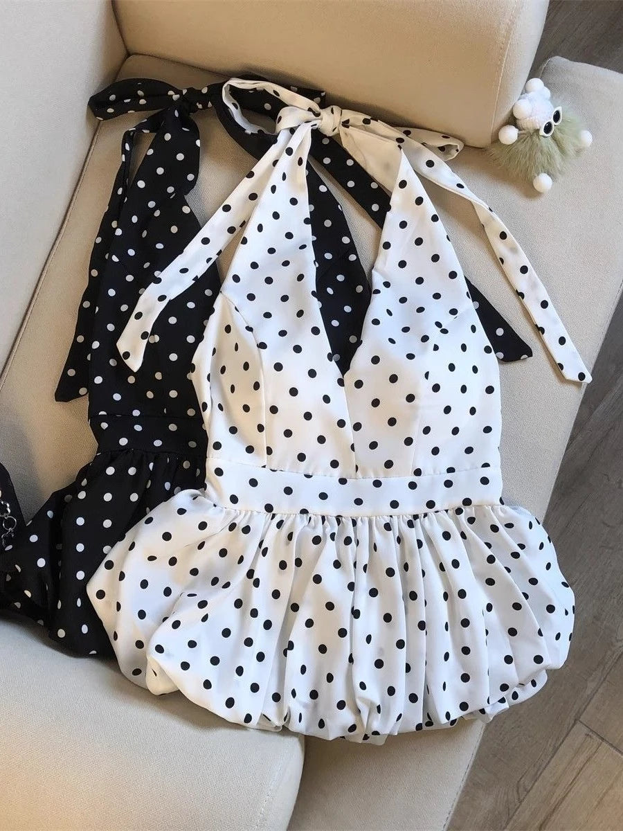 Top Babydoll Femme à Pois
