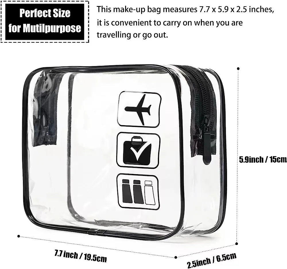 Trousse Transparente avec Fermeture Zippée