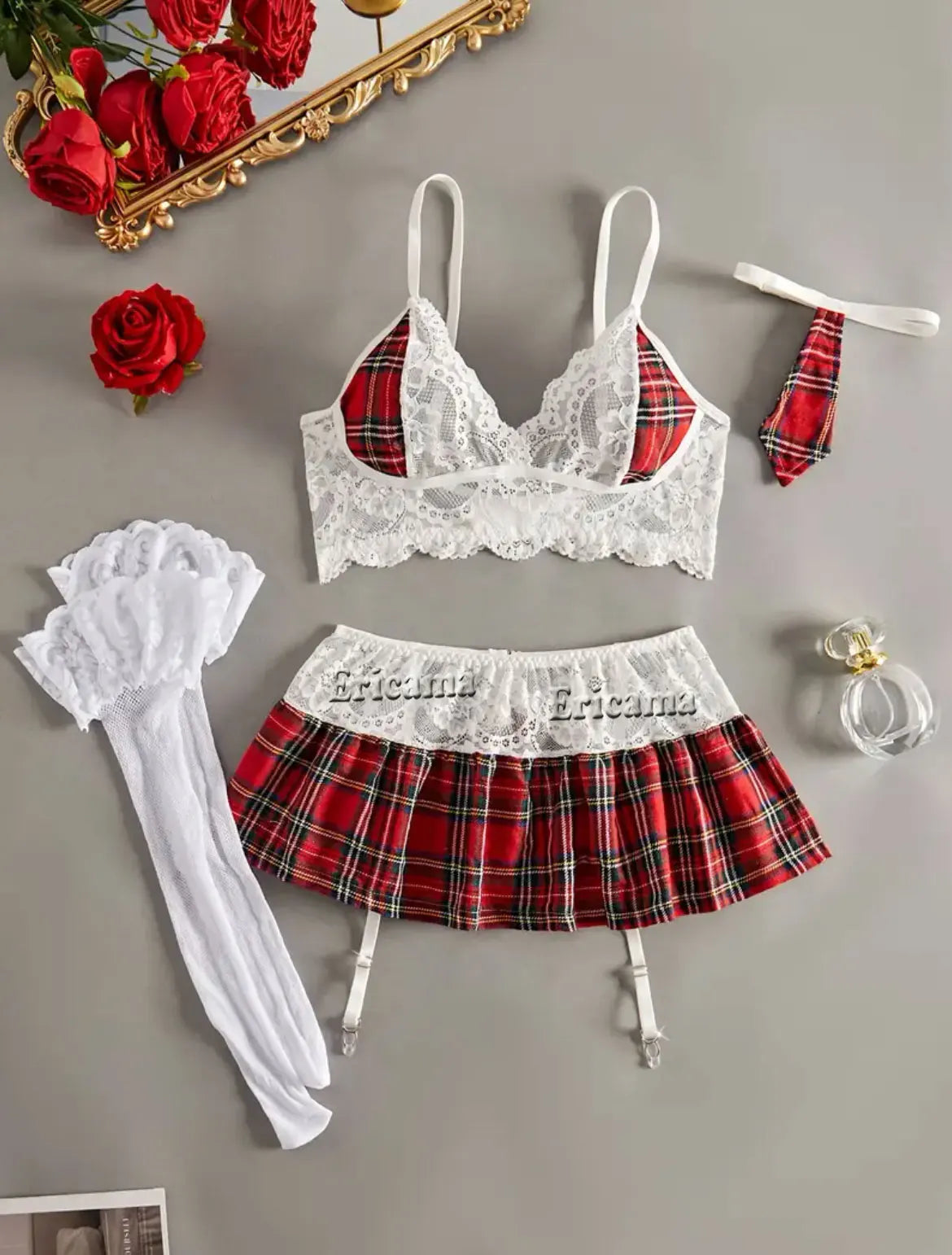 Ensemble Garter & Mini-Jupe Sexy