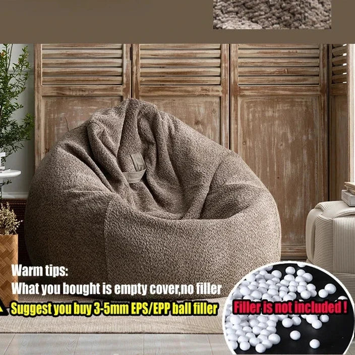 Thick and soft velvet pouf cover