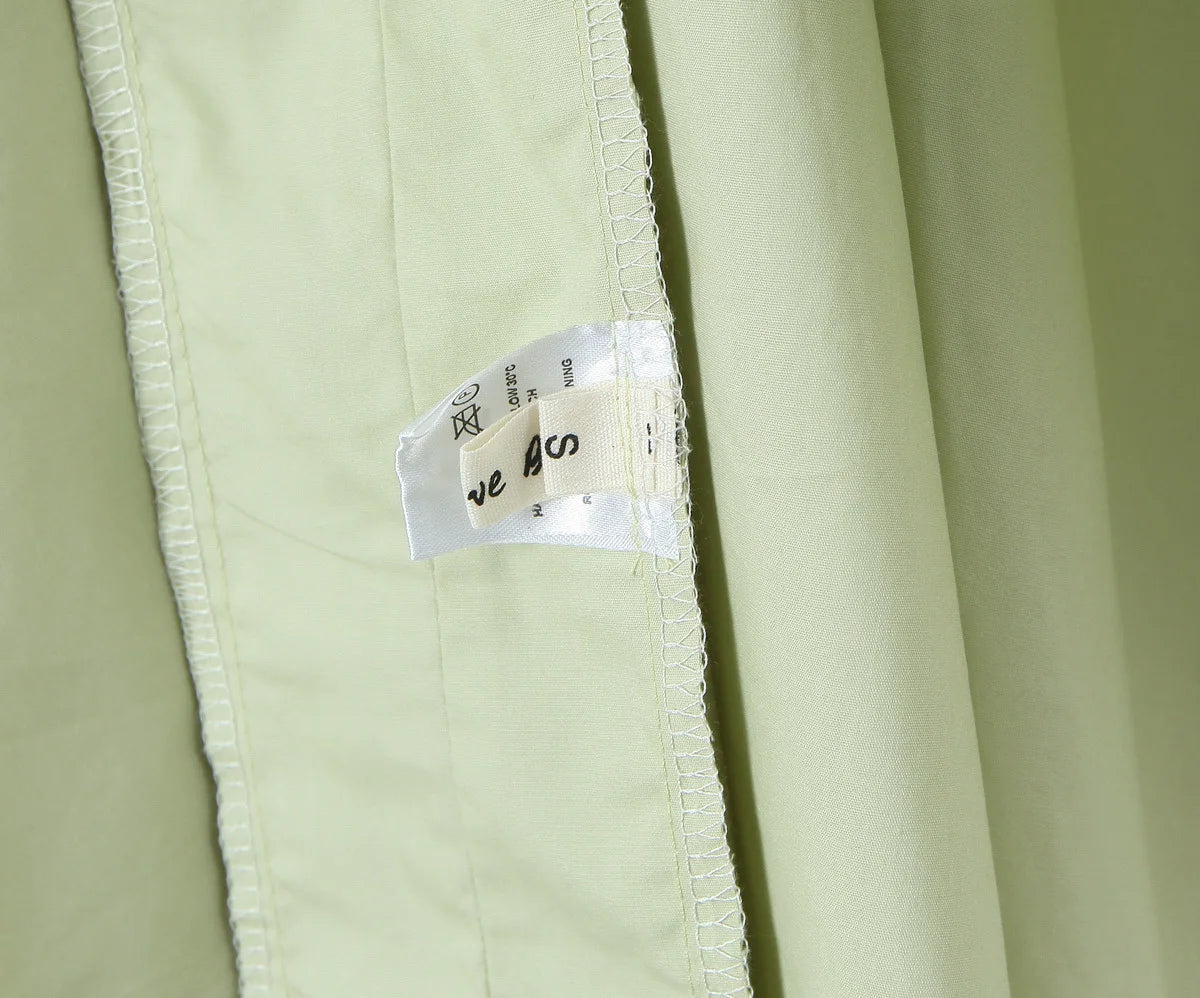 YENKYE Sexy Backless Green Elegant Halter Dress For Women Low Waist A-line Midi Summer Evening Party Dresses Cotton Robe