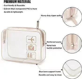 Trousse Transparente avec Fermeture Zippée