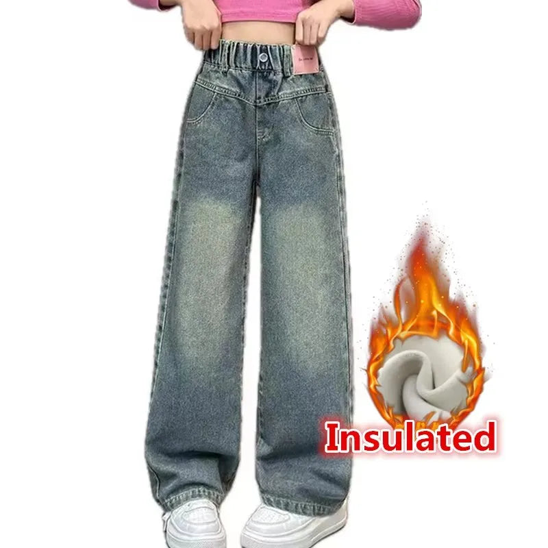Insulated Denim Pants for Teens