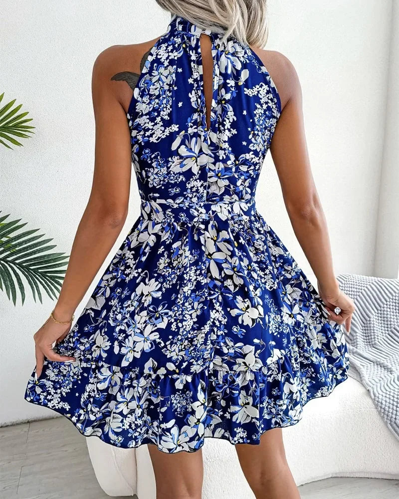 Robe Courte à Fleurs Femme