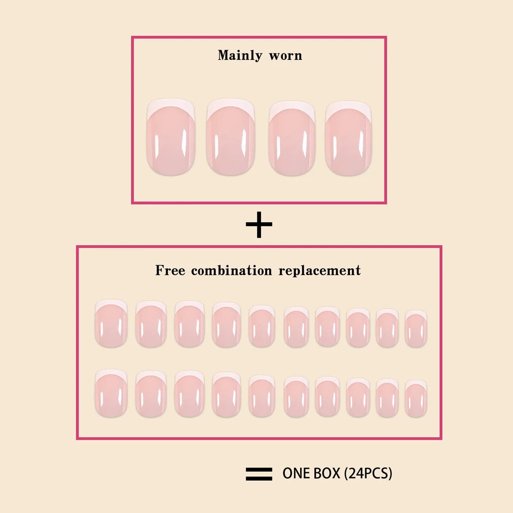 Set de 24 Faux Ongles Press-On
