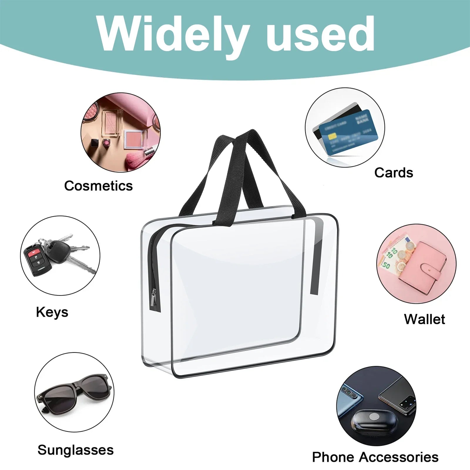 Lot de 6 Trousse Transparente