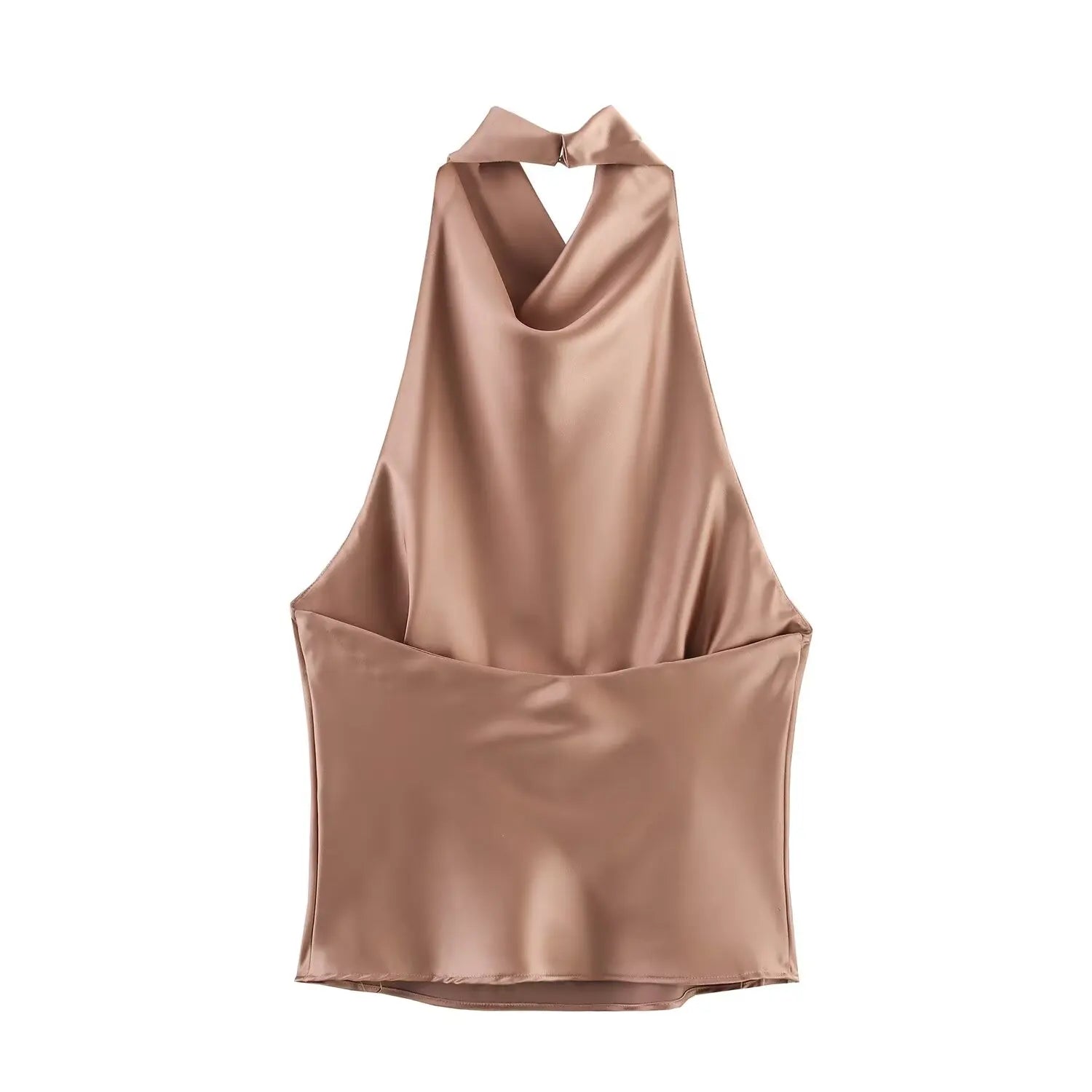 Haut Col Halter Chic Été Printemps