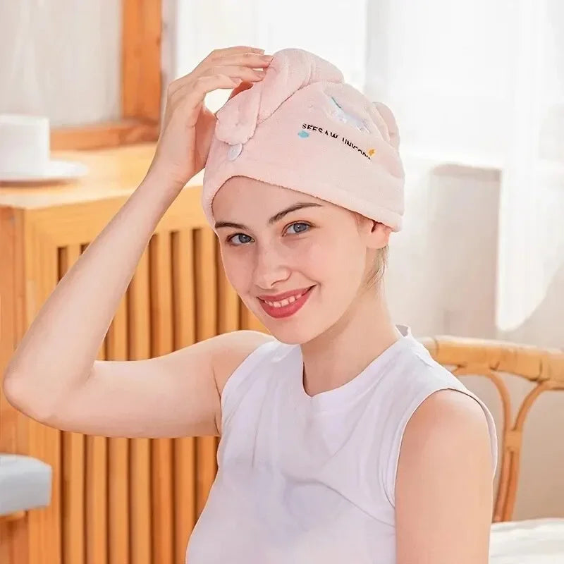 Serviette Turban Sèche-Cheveux Femme