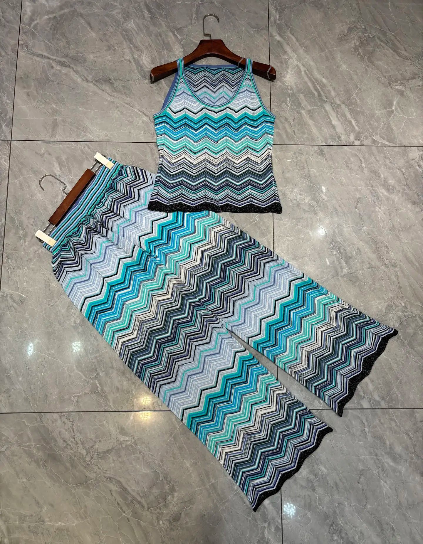 Ensemble Femme 2 Pièces Imprimé Chevron