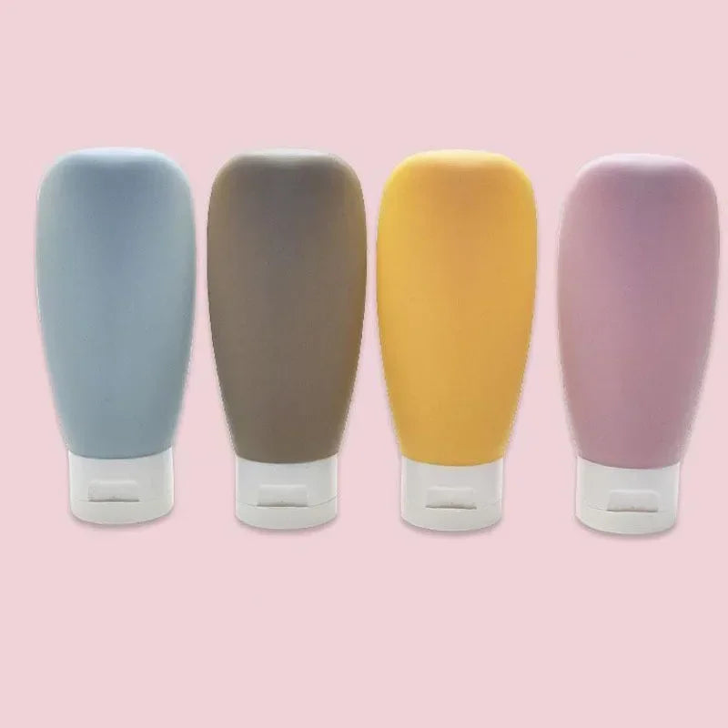 Coffret de 4 Bouteilles Rechargeables en Silicone