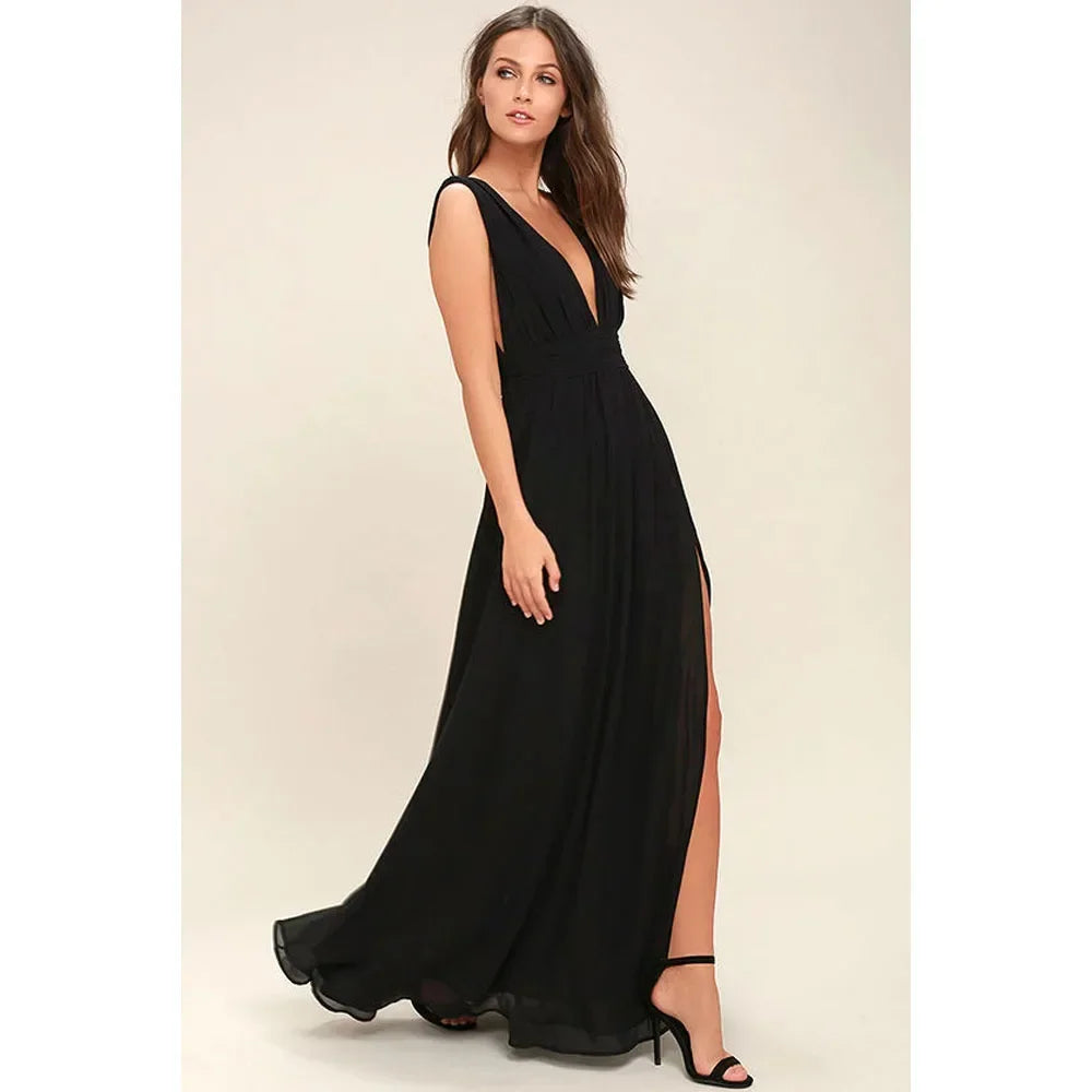 Sexy Robe Longue Dos Nu Femme