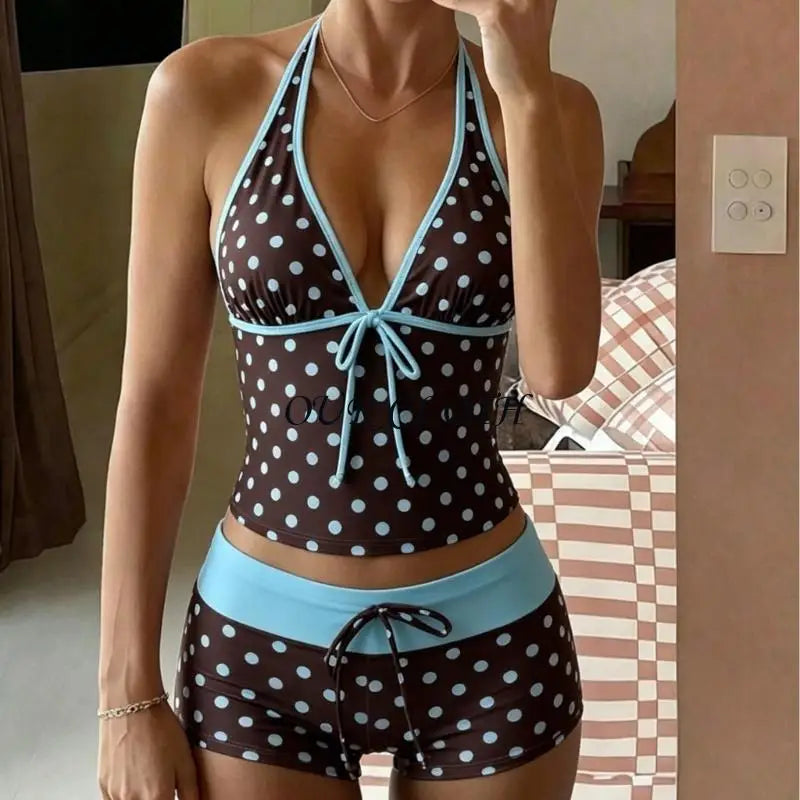 Tankini Femme 2 Pièces avec Short