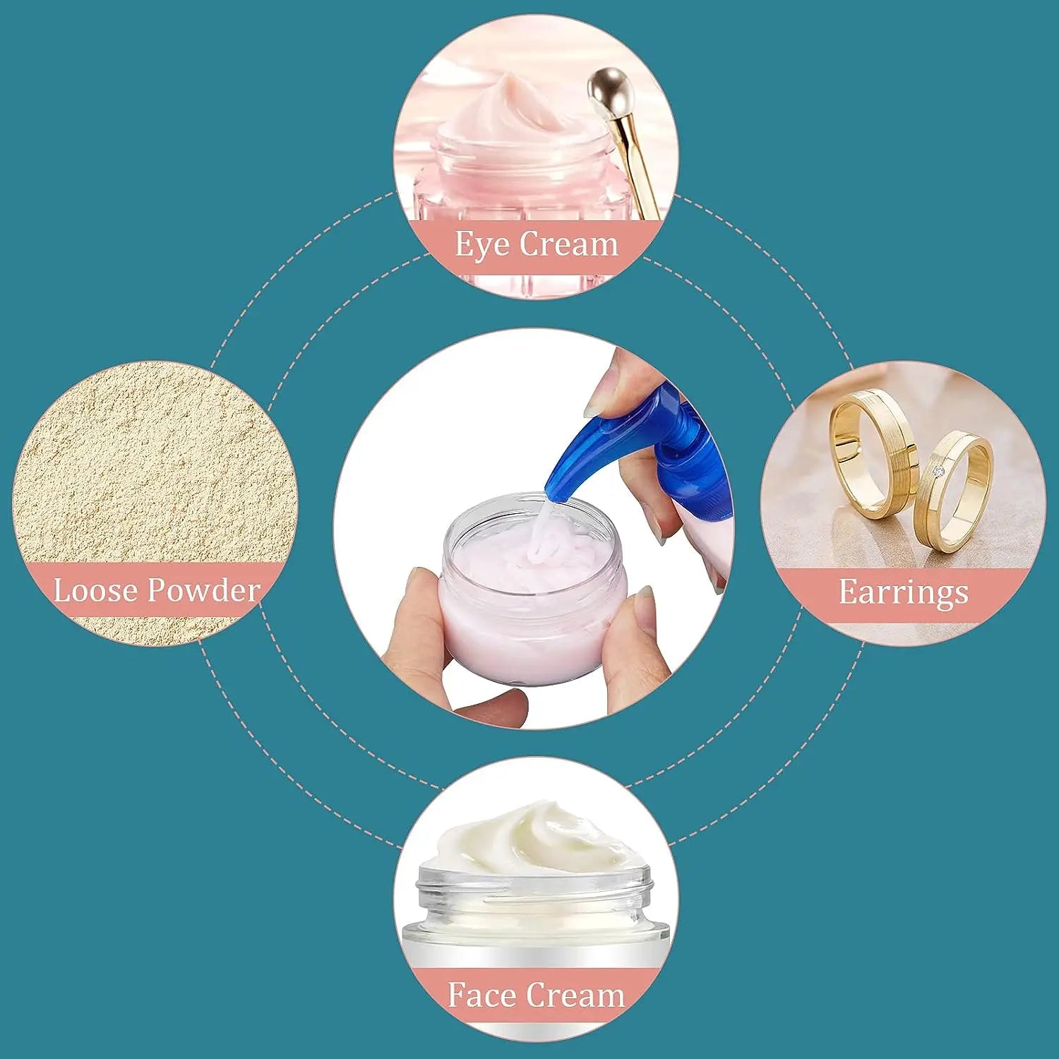 ✨ Lot de 2 Pots de Crème en Plastique