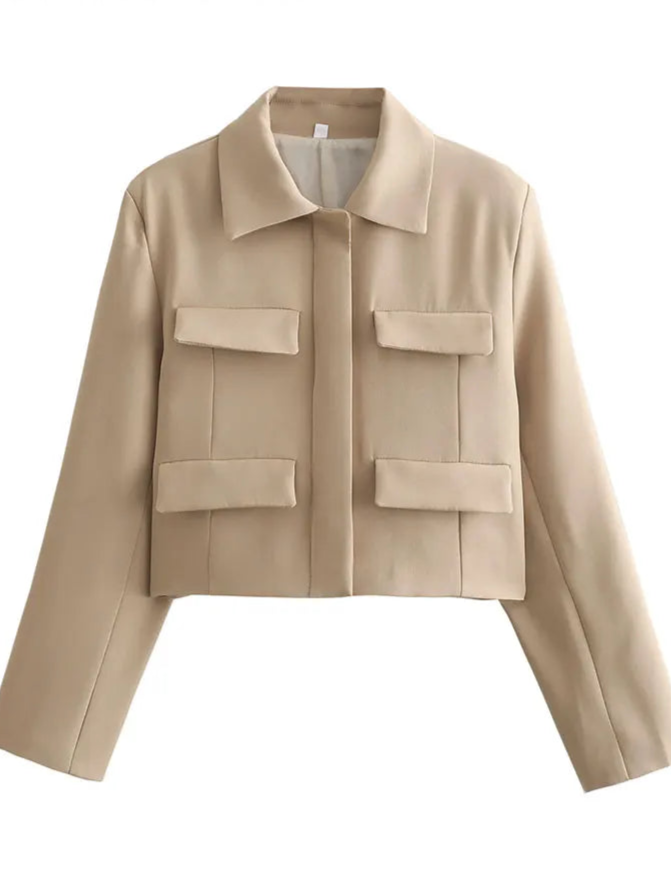Veste de Printemps Femme Slim Cropped