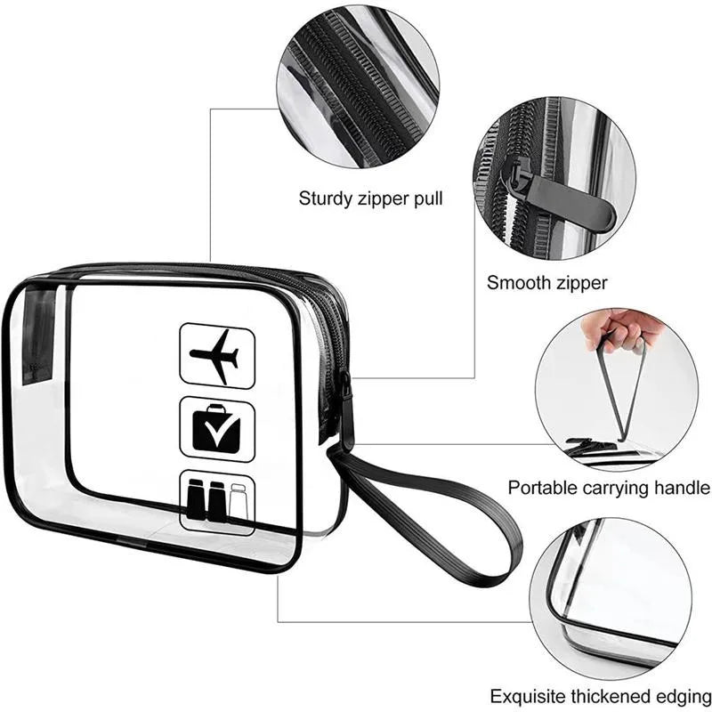 Trousse Transparente avec Fermeture Zippée