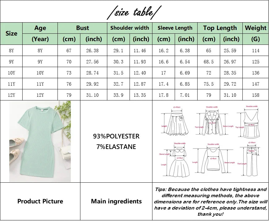 Girls Fitted Summer Dress