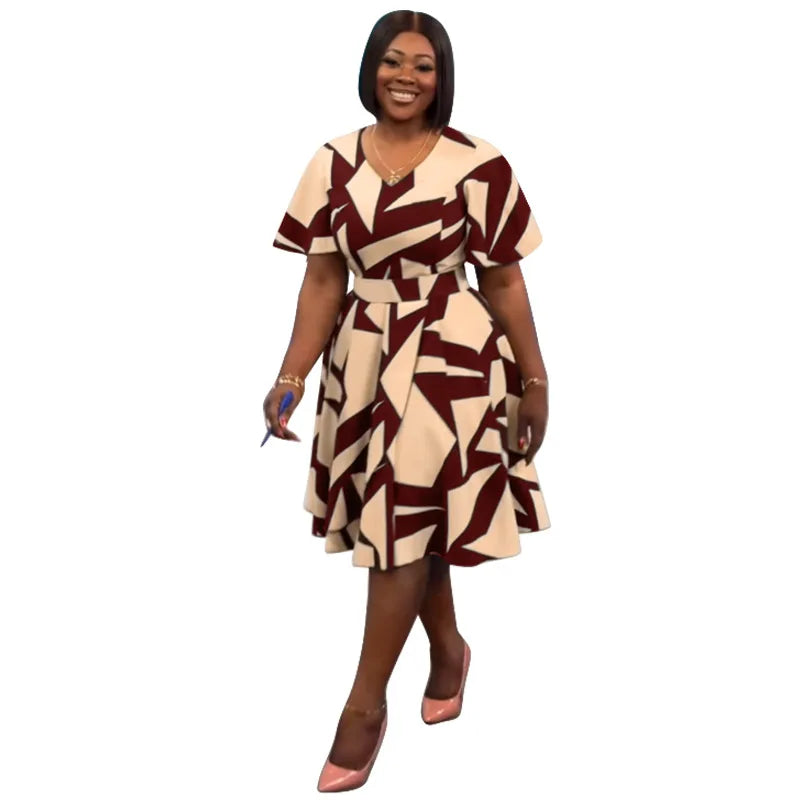 Robe Mini d'Été Femme Grande Taille
