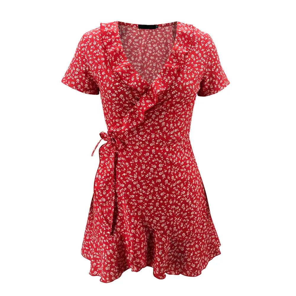 Robe Courte Fleurie Femme Été