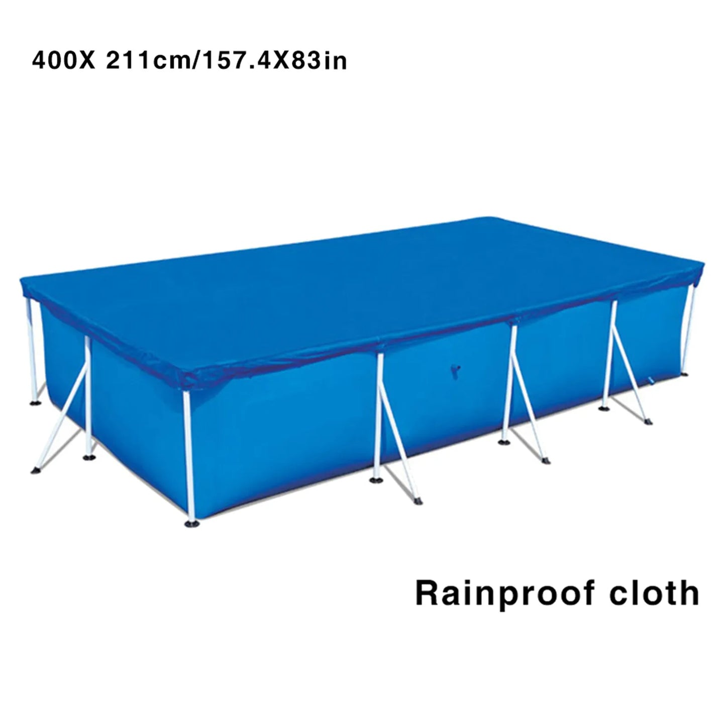 Swimming Pool Cover Rainproof Dustproof Cover PE Cover Cloth Mat Cover Frame Pool For Garden Pool Protective Accessories