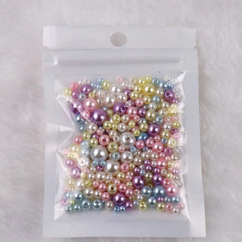 Lot de 150 Perles Colorées en Plastique