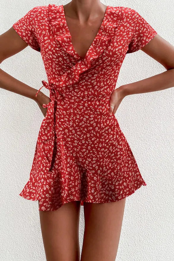 Robe Courte Fleurie Femme Été