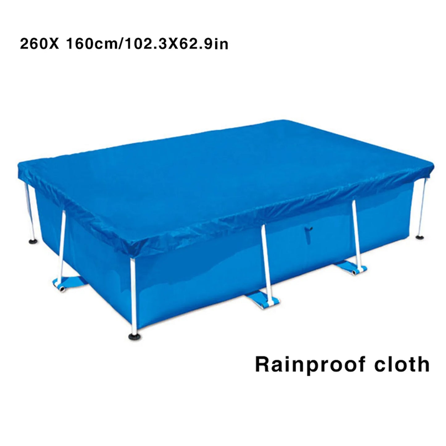 Swimming Pool Cover Rainproof Dustproof Cover PE Cover Cloth Mat Cover Frame Pool For Garden Pool Protective Accessories