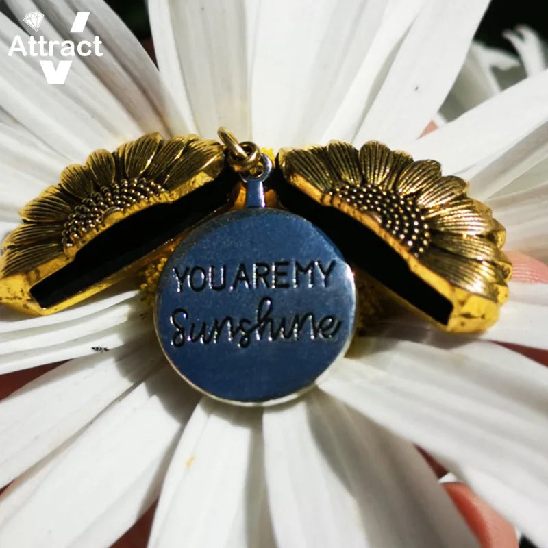 Boho pendant with sunflower medallion