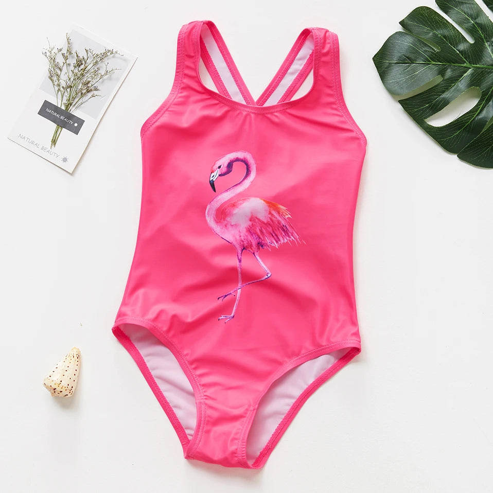 Maillot de Bain une Pièce pour Filles de 3 à 14 ans