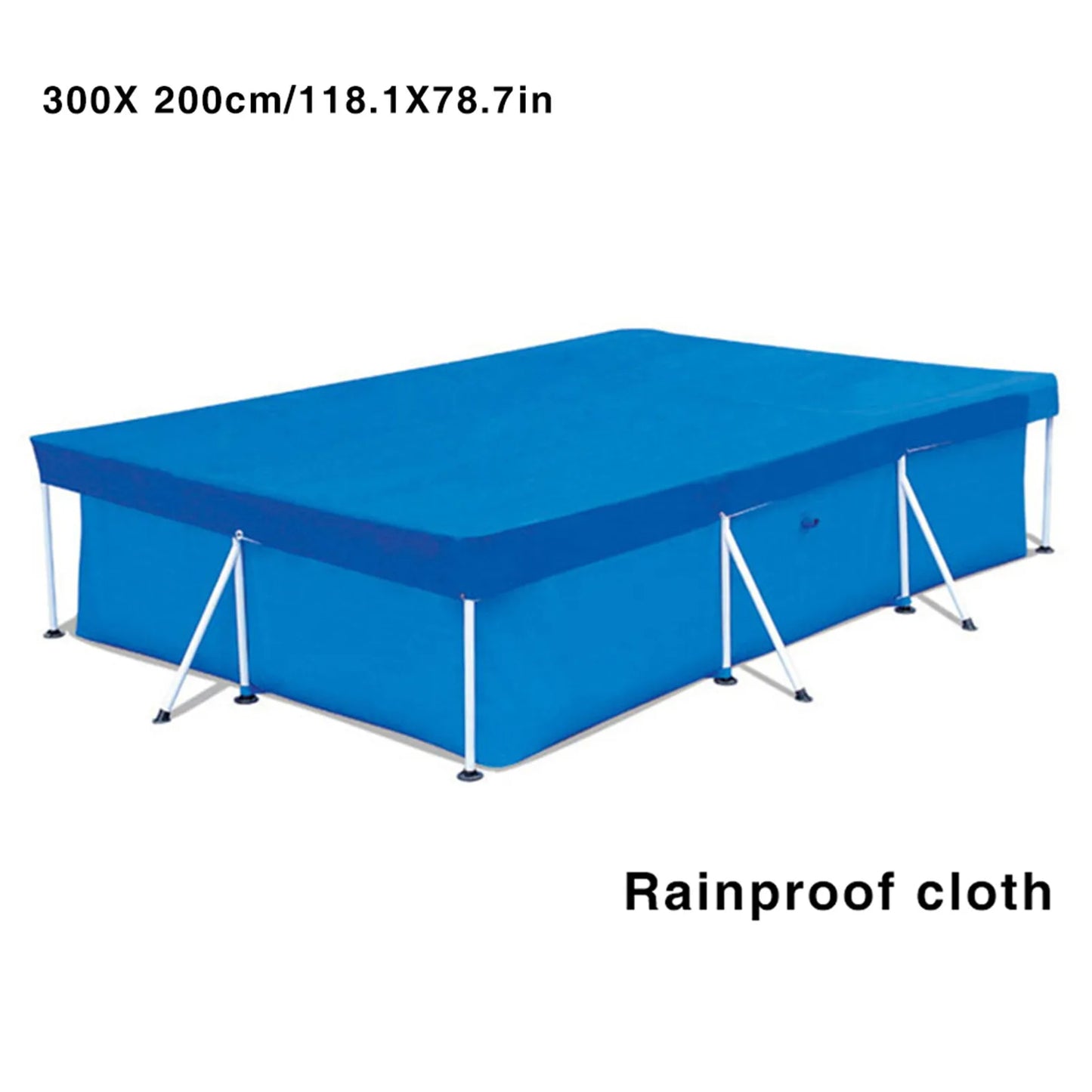 Swimming Pool Cover Rainproof Dustproof Cover PE Cover Cloth Mat Cover Frame Pool For Garden Pool Protective Accessories