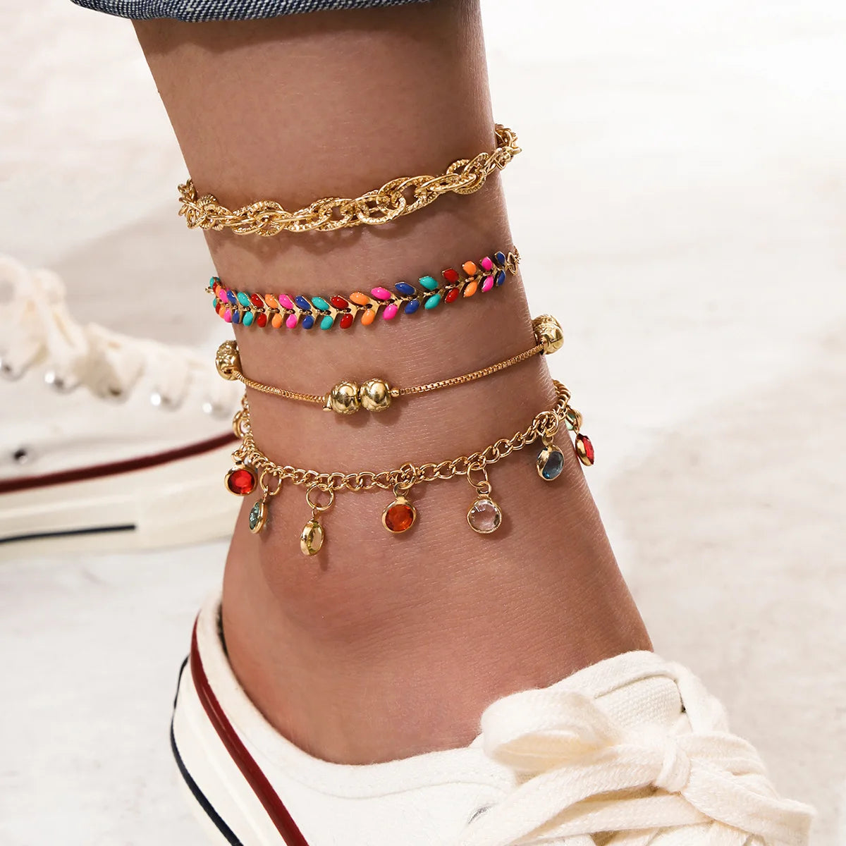 Metal Alloy Ankle Bracelet