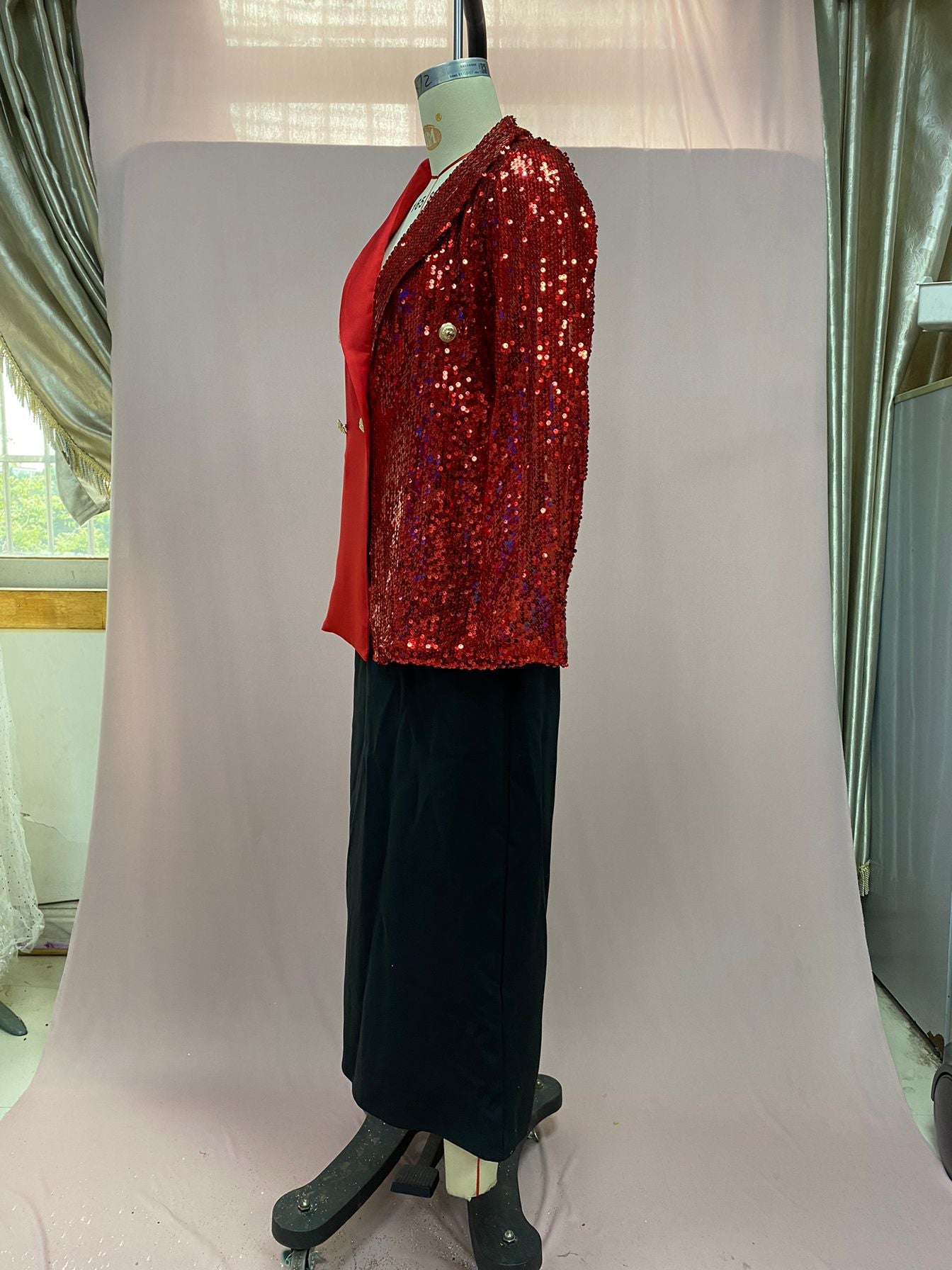 Mini Robe de soirée à Sequins Manches Longues,