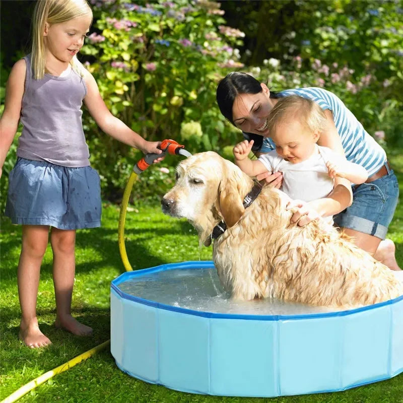 Piscine Pliable en PVC Imperméable et Résistante pour Chiens