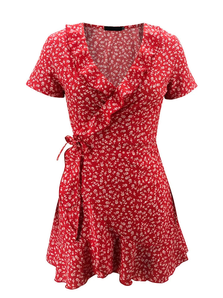 Robe Courte Fleurie Femme Été