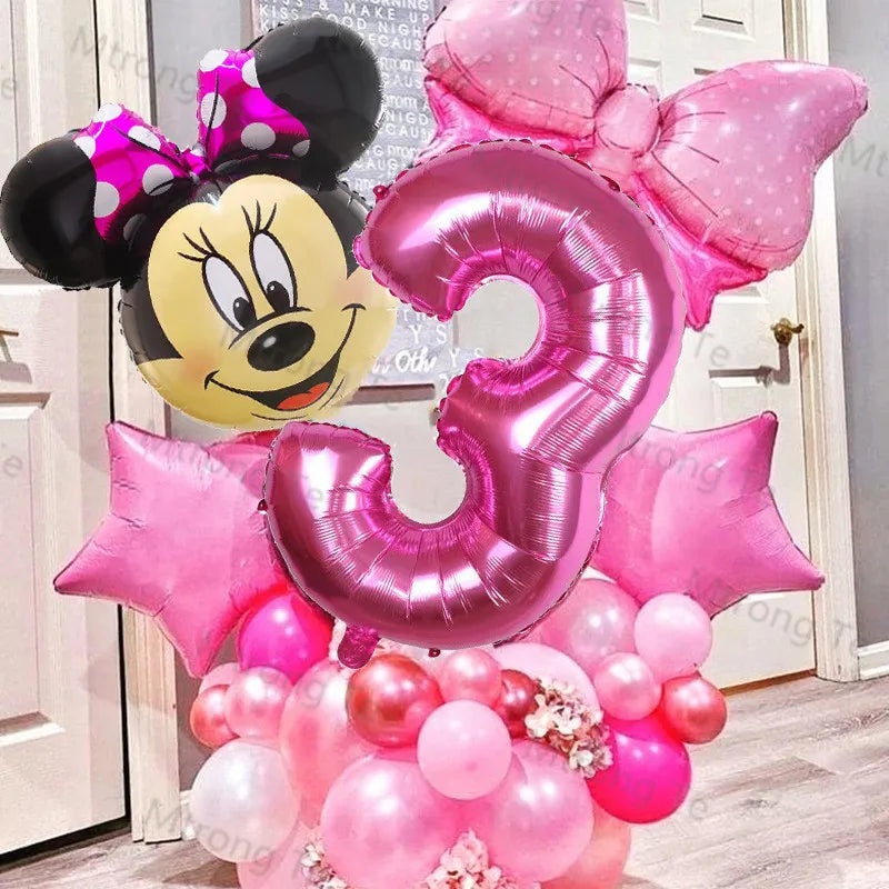 Ensemble de Ballons en Aluminium Minnie Mouse