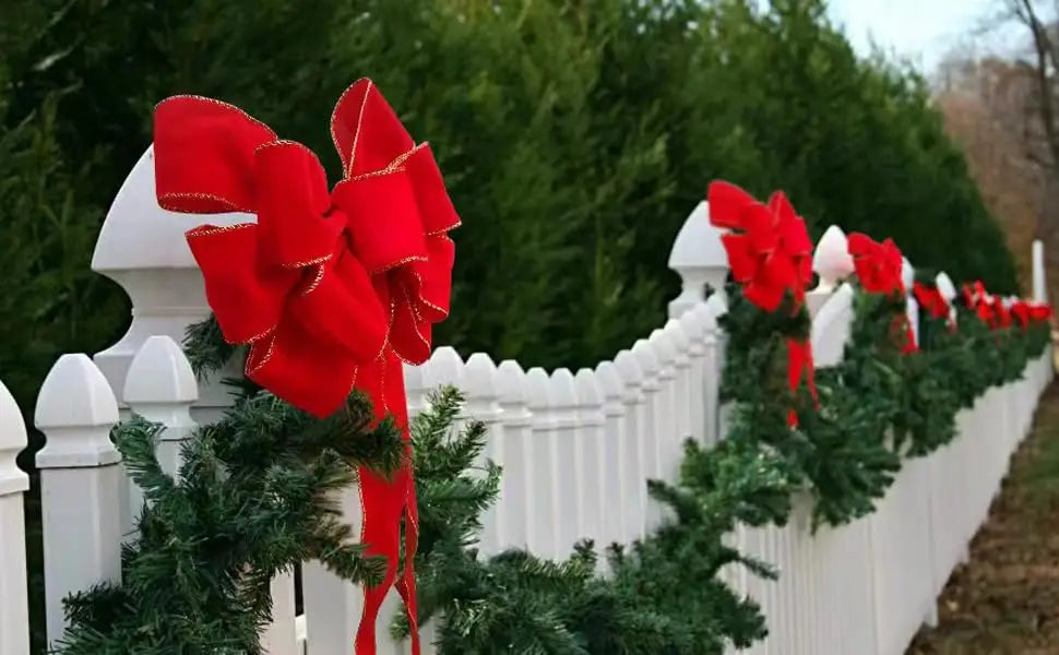 Décoration de Noël Noeud Rouge en Velours