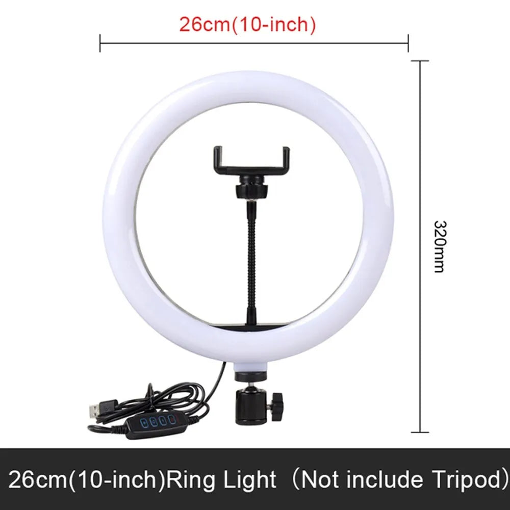 Light for video and selfie recording 10 inches