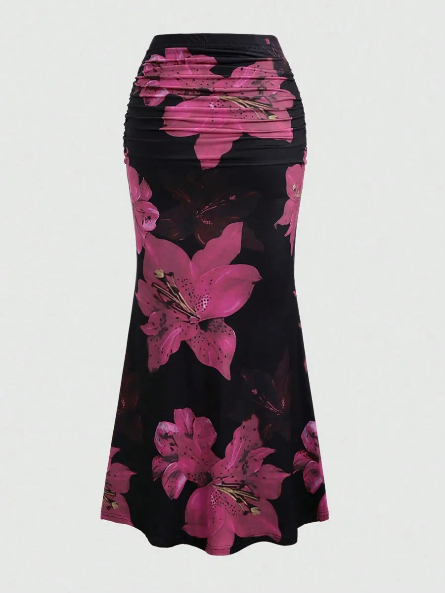 Jupe Longue Femme Fleurie