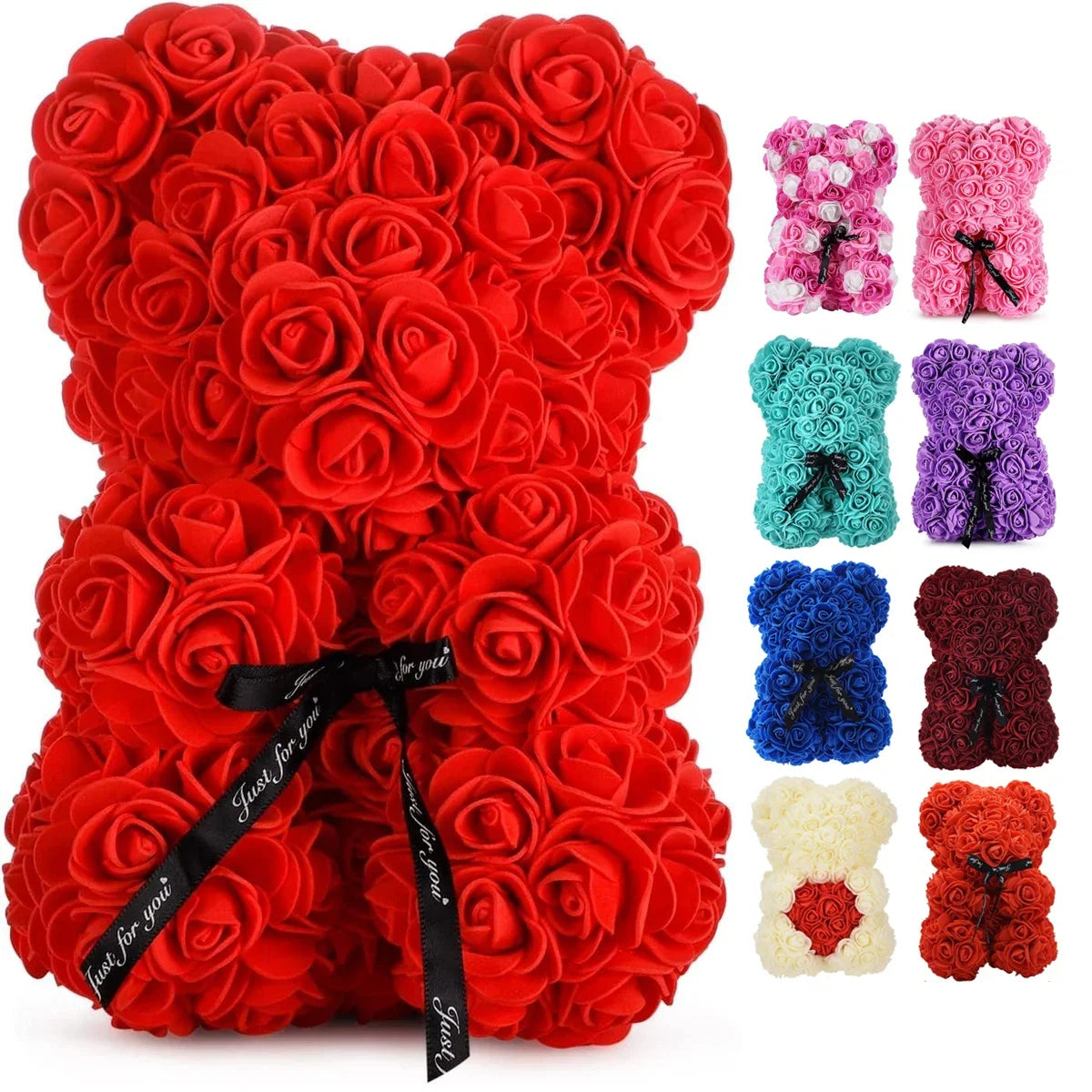 1pc Artificial Flower Eternal Rose Teddy Bear for Mom Mother's Day Birthday Valentine's Day Anniversary Gifts &amp; Decorations