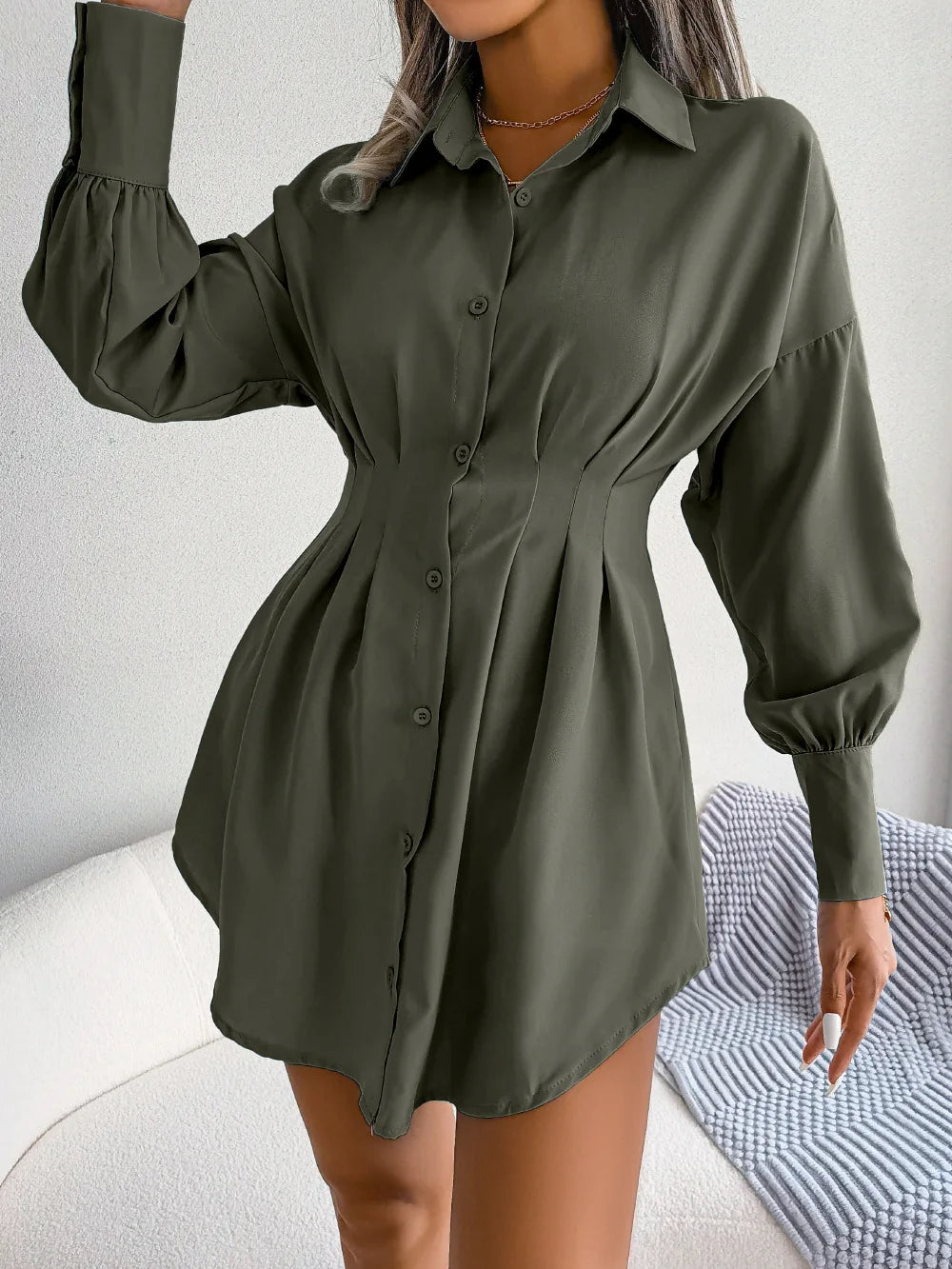 Casual shirt dress