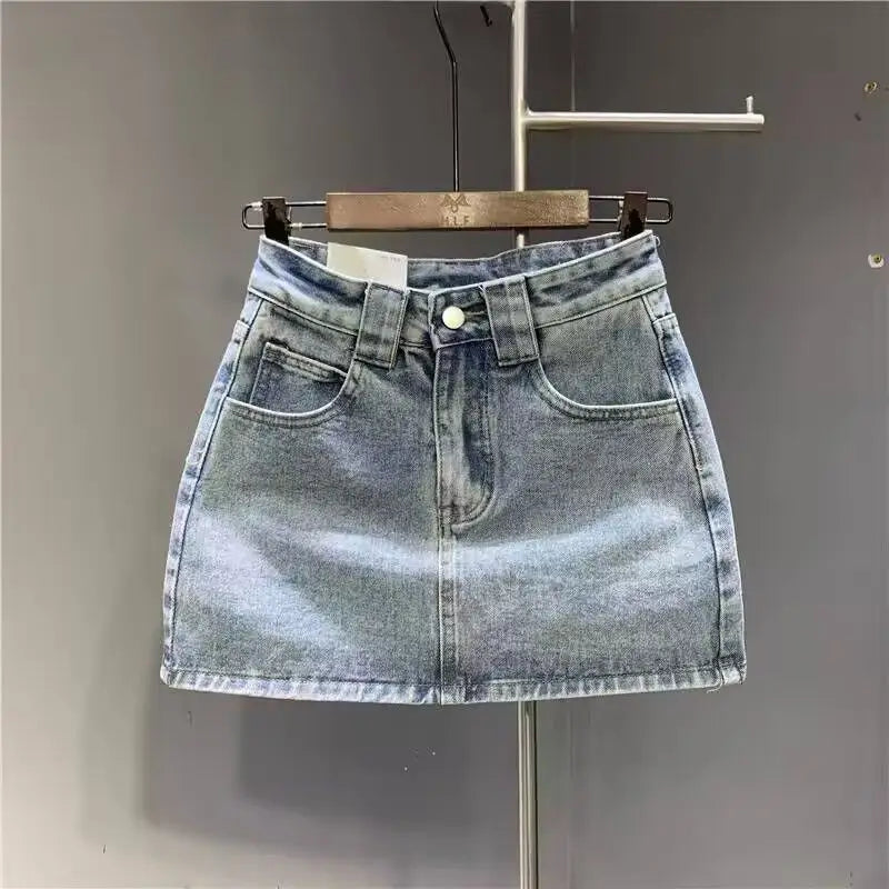 Jupe en Jean Femme Taille Haute
