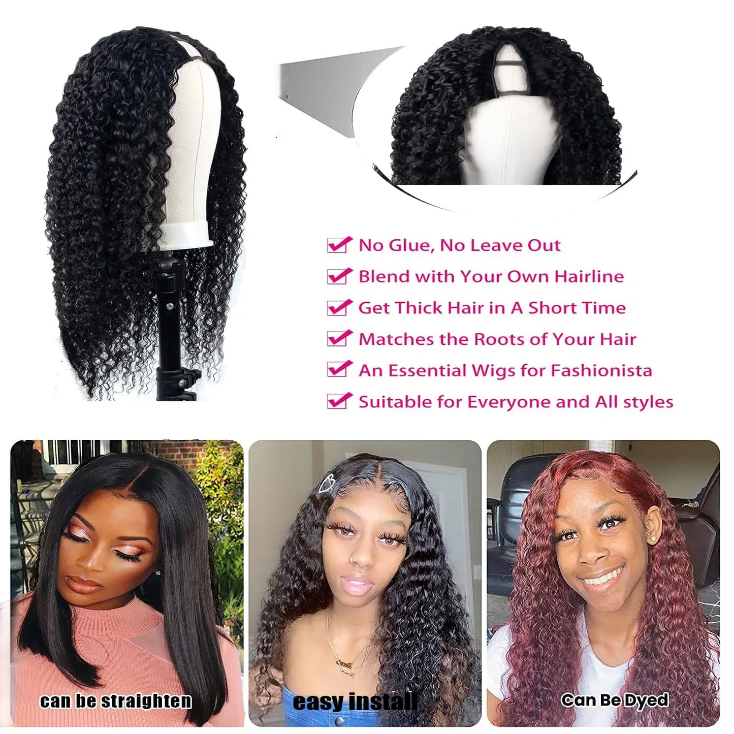 Brazilian curly human hair wig