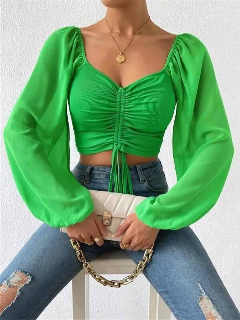 Women's puff sleeve tops