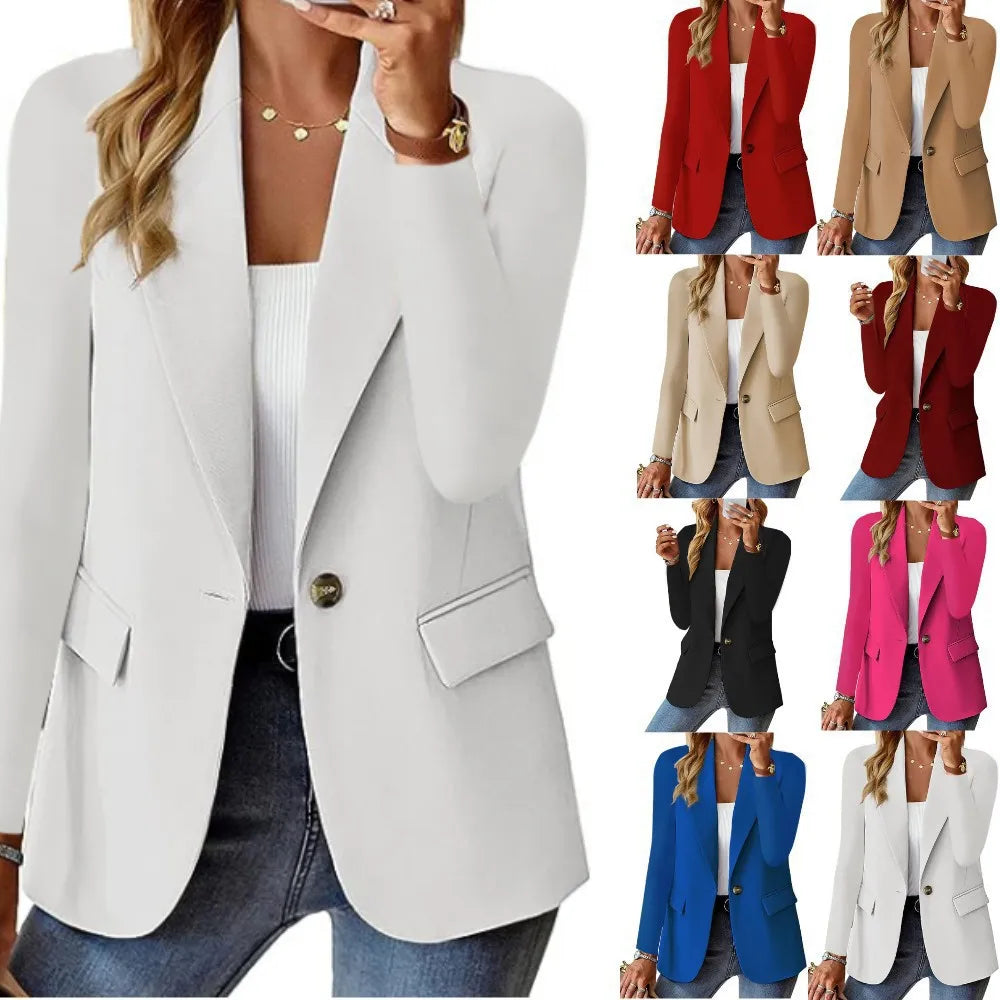 Blazer cardigan femme automne/hiver à manches longues