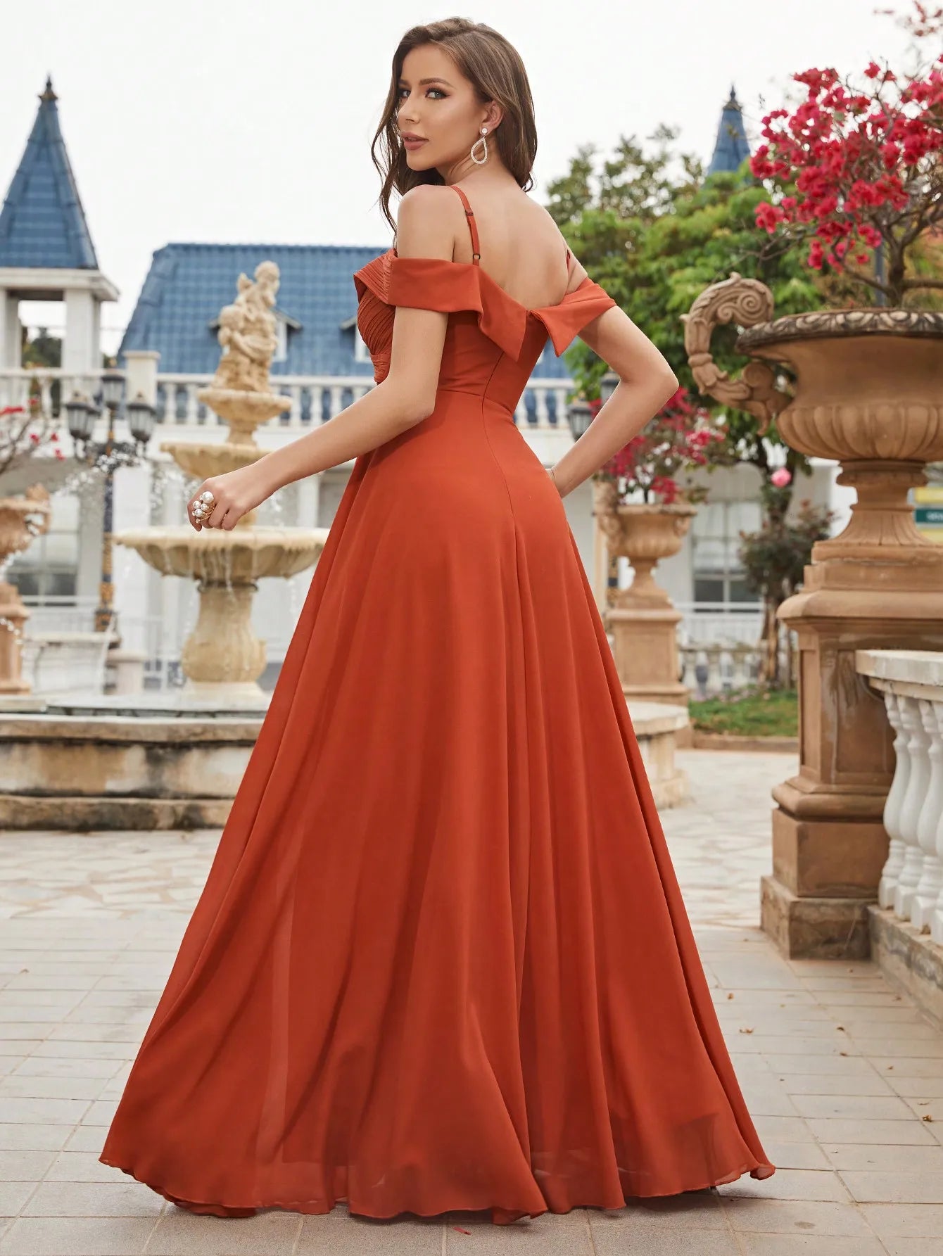 Chiffon evening dress