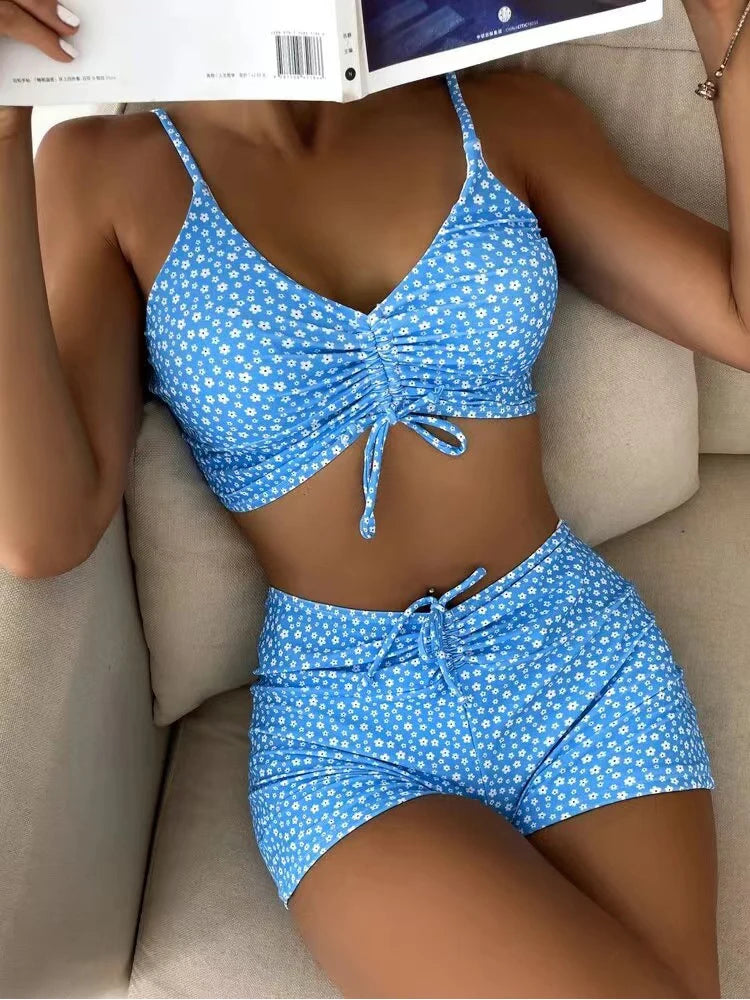 Ensemble Bikini Taille Haute Floral