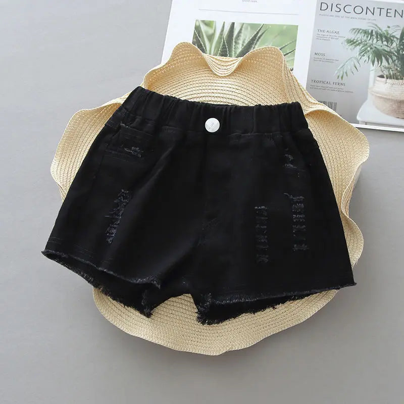 Shorts d'Été en Coton et Polyester pour Filles