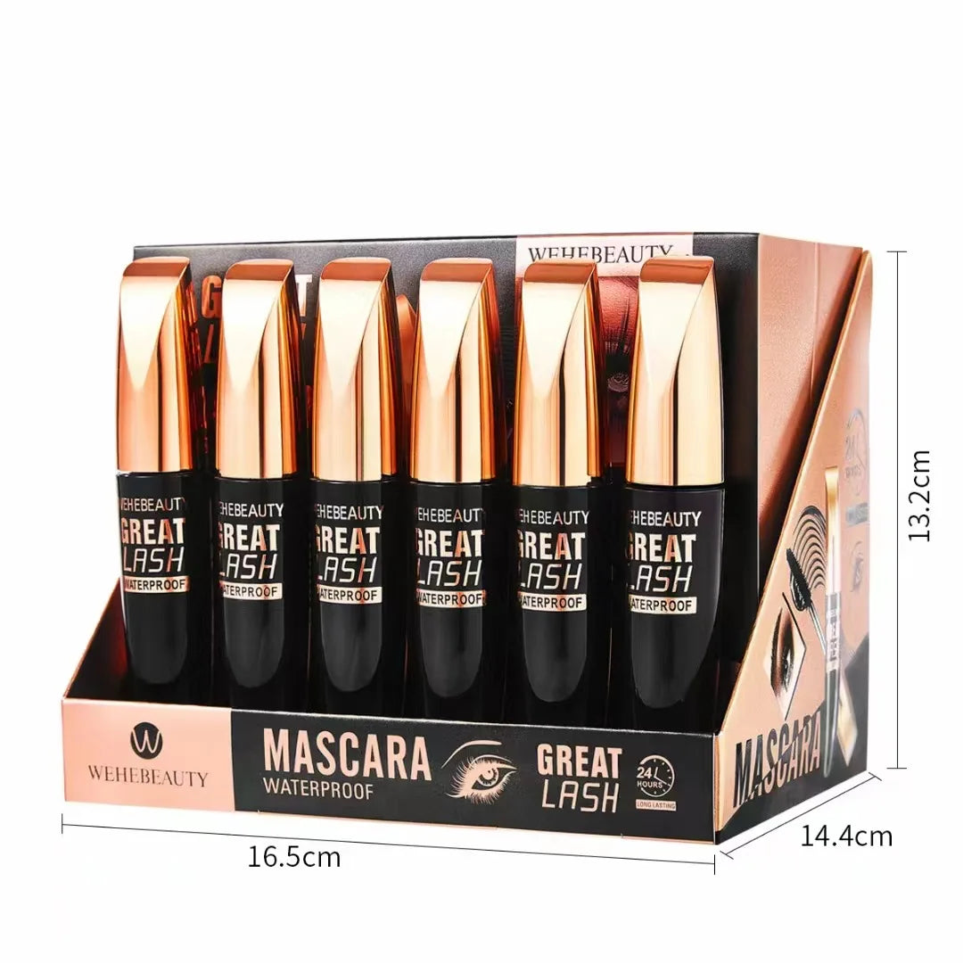 Mascara 4D cils en fibre de soie 2 en 1 imperméable