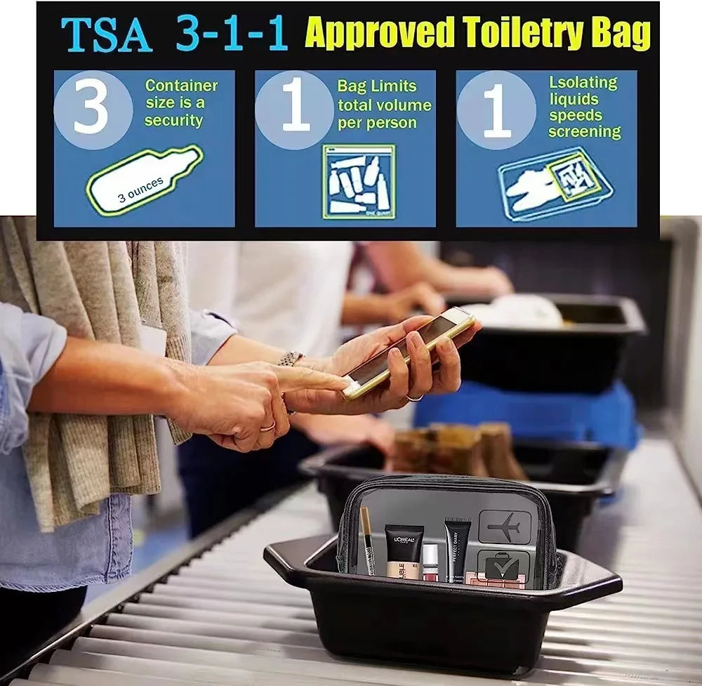 Trousse Transparente avec Fermeture Zippée