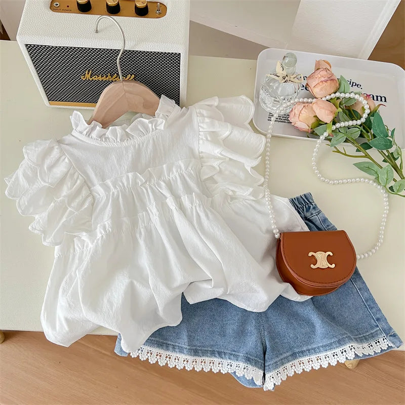 Girls' ruffled set