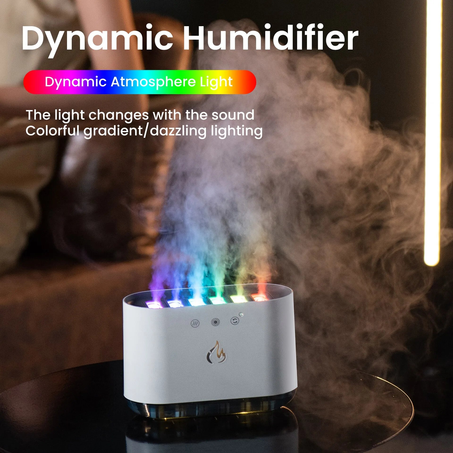 Home air humidifier 900ML RGB LED light